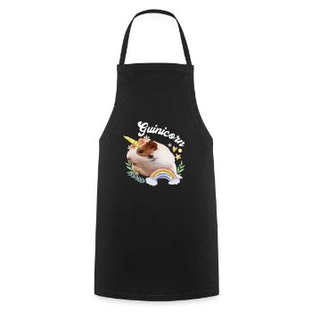 Guinée Pig Licorne Guinicorn Funny Print Gift Tee - Tablier de cuisine - noir - Devant - AI Model Male 185 dark (185cm)
