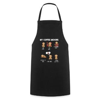 Sloth sloths - sloth fan - coffee - Cooking Apron - black - Front - AI Model Male 185 dark (185cm)