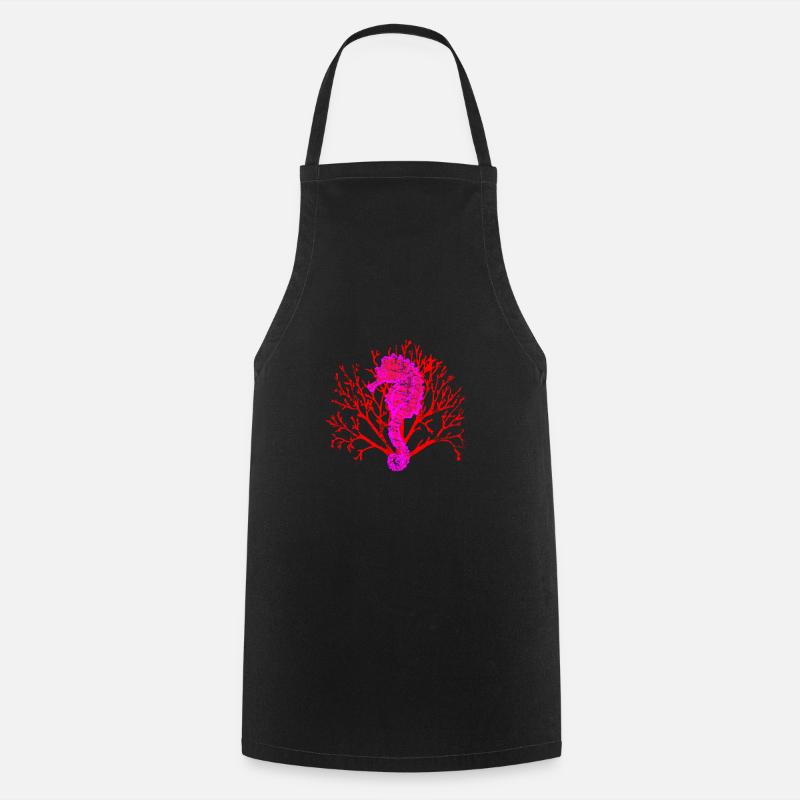 Seahorse corals - Cooking Apron - black