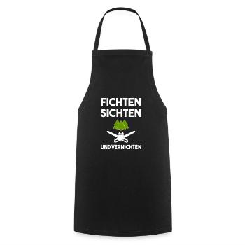 Förstern Wald Motorsäge - Kochschürze - Schwarz - Vorne - AI Model Male 185 dark (185cm)