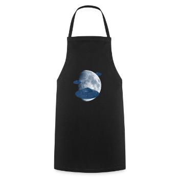 UFO Attack - Cooking Apron - black - Front - AI Model Male 185 dark (185cm)