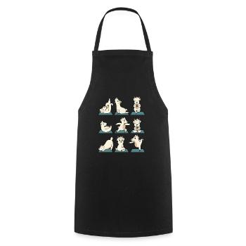 Ziege Ziegen Bauer Welpen Yoga Gymnastik Geschenk - Kochschürze - Schwarz - Vorne - AI Model Male 185 dark (185cm)