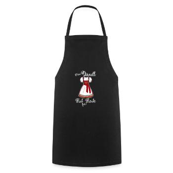 Mein Dirndl hat heute frei - - Kochschürze - Schwarz - Vorne - AI Model Male 185 dark (185cm)