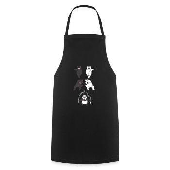 Panda Pandas Fusion Anime Kawaii Manga Gift - Cooking Apron - black - Front - AI Model Male 185 dark (185cm)