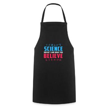Science vs croire cadeau - Tablier de cuisine - noir - Devant - AI Model Male 185 dark (185cm)
