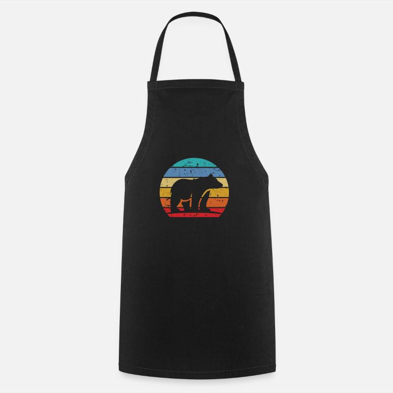 bear - Cooking Apron - black