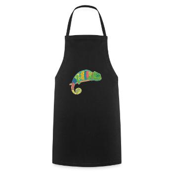 Chameleon Colorful - Cooking Apron - black - Front - AI Model Male 185 dark (185cm)