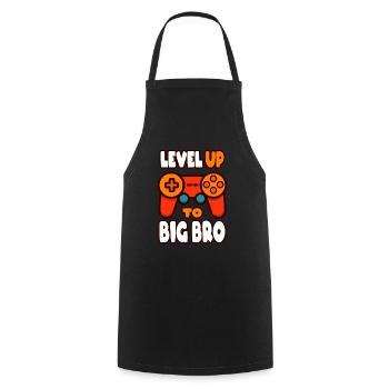 Ascended to the big brother - Cooking Apron - black - Front - AI Model Male 185 dark (185cm)