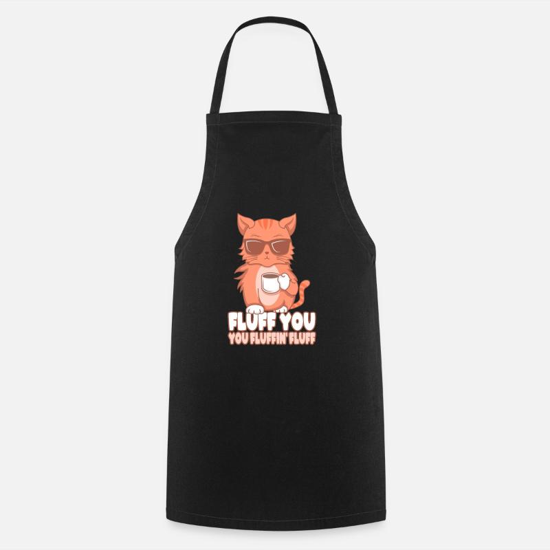 Katze, cat - Kochschürze - Schwarz