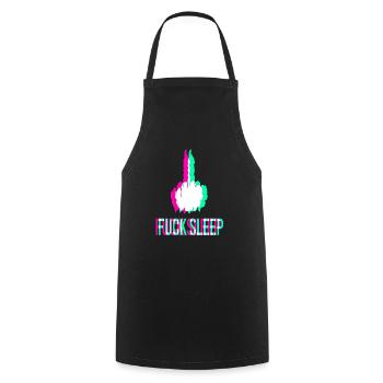 Techno Druff Fuck Sleep Awake Drugs Rave EDM Party - Cooking Apron - black - Front - AI Model Male 185 dark (185cm)