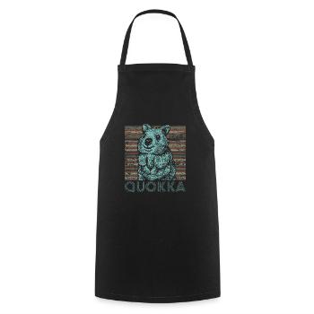 Quokka Australia - Tablier de cuisine - noir - Devant - AI Model Male 185 dark (185cm)