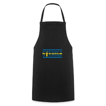 Sweden - Cooking Apron - black - Front - AI Model Male 185 dark (185cm)