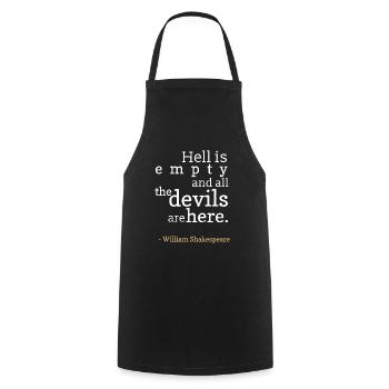 Shakespeare Drama Literature - Cooking Apron - black - Front - AI Model Male 185 dark (185cm)