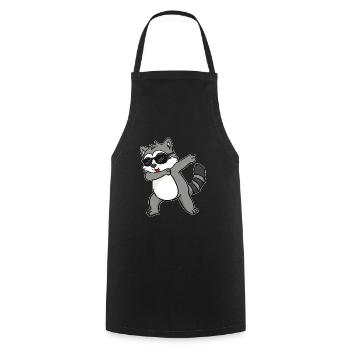 Raccoon Raccoon Dabbing Dance Dancing Gift - Cooking Apron - black - Front - AI Model Male 185 dark (185cm)