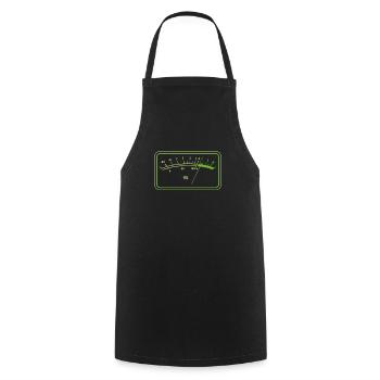 VU meter Hifi Aanalog Audio Tontechniker T shirt - Kochschürze - Schwarz - Vorne - AI Model Male 185 dark (185cm)