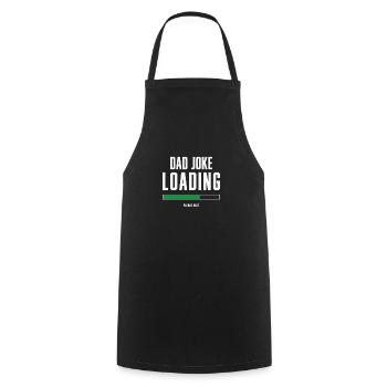 Papa Joke Loading, cadeau de fête des pères pour lui - Tablier de cuisine - noir - Devant - AI Model Male 185 dark (185cm)