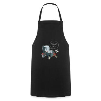 Tastatur Keyboard Computer PC Nerd Löschen Delete - Cooking Apron - black - Front - AI Model Male 185 dark (185cm)