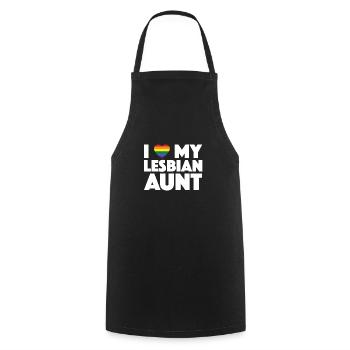 I Love My Lesbian Aunt LGBT Stolz Nichte Neffe - Kochschürze - Schwarz - Vorne - AI Model Male 185 dark (185cm)