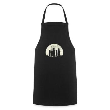 Meerkat family - Cooking Apron - black - Front - AI Model Male 185 dark (185cm)