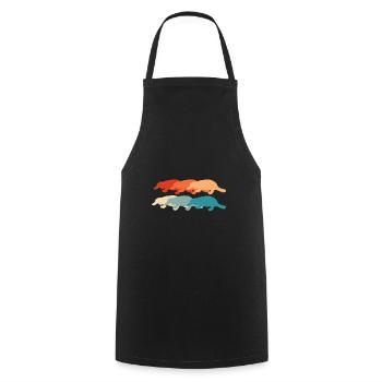 Platypus Zoo - Cooking Apron - black - Front - AI Model Male 185 dark (185cm)