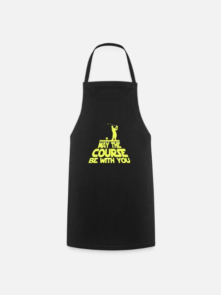 Possa il corso essere con te regalo golfista - Grembiule da cucina - nero