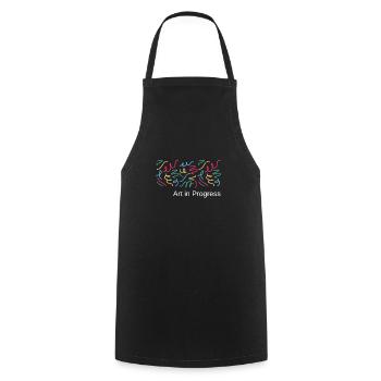 Art in progress - Cooking Apron - black - Front - AI Model Male 185 dark (185cm)