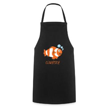clownfisch - Kochschürze - Schwarz - Vorne - AI Model Male 185 dark (185cm)