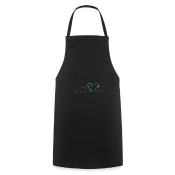 Battement de coeur d'écureuil - Tablier de cuisine - noir - Devant - AI Model Male 185 dark (185cm)