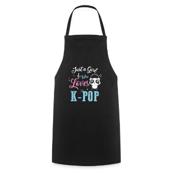 kpop band girl fan - Cooking Apron - black - Front - AI Model Male 185 dark (185cm)