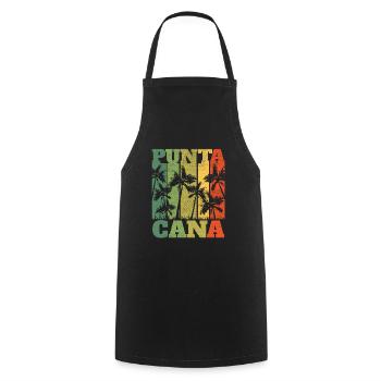 Punta Cana Dominican Republic Retro Gift - Cooking Apron - black - Front - AI Model Male 185 dark (185cm)