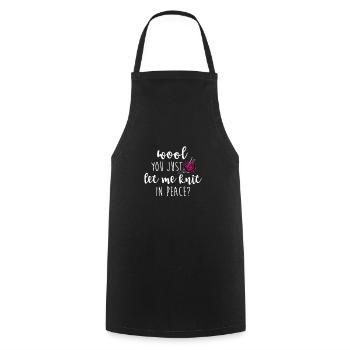 Tricot de laine Tricot Peace Tricot Hobby Kick-ass Laine - Tablier de cuisine - noir - Devant - AI Model Male 185 dark (185cm)