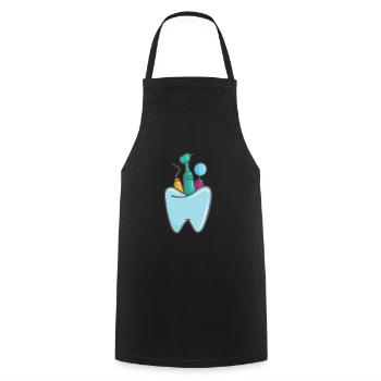 Cool Dentist Instruments Dentists gift - Tablier de cuisine - noir - Devant - AI Model Male 185 dark (185cm)