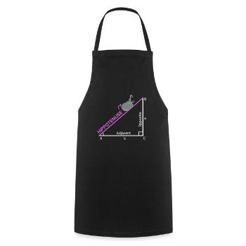 Idée de conception de cadeau de plaisanterie drôle de nerd Hippotenuse - Tablier de cuisine - noir - Devant - AI Model Male 185 dark (185cm)