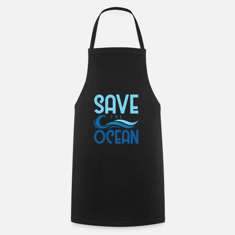 Save the ocean - Cooking Apron - black