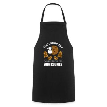 Support technique Cookie Supprimer Computer Scientist - Tablier de cuisine - noir - Devant - AI Model Male 185 dark (185cm)
