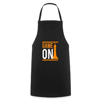Chess Checkmate T-Shirt Chess ChessBoard - Cooking Apron - black - Front - AI Model Male 185 dark (185cm)