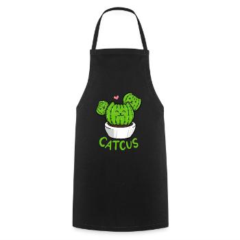 Chat cactus chat cactus - Tablier de cuisine - noir - Devant - AI Model Male 185 dark (185cm)