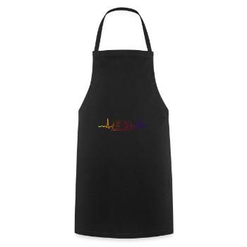 Coeur de lecture - Tablier de cuisine - noir - Devant - AI Model Male 185 dark (185cm)