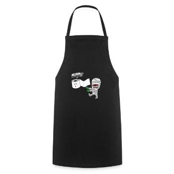 Papier hygiénique Momie Halloween Humour - Tablier de cuisine - noir - Devant - AI Model Male 185 dark (185cm)