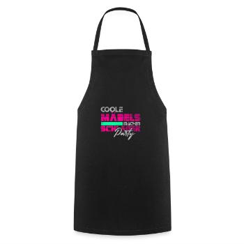Schlager Party Cool girls costume - Cooking Apron - black - Front - AI Model Male 185 dark (185cm)