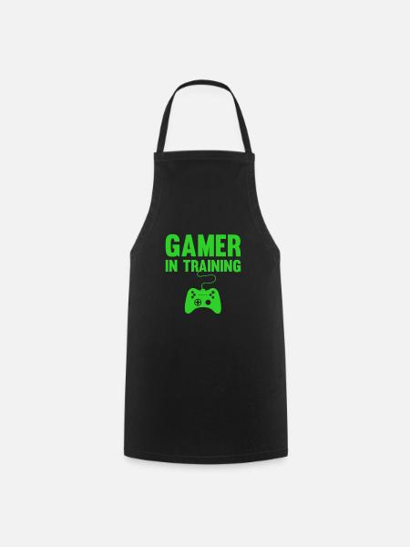 Joueur en formation, cadeau de joueur, jeu vidéo, jeux - Tablier de cuisine - noir