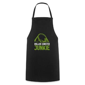 Roller coaster junkie - Cooking Apron - black - Front - AI Model Male 185 dark (185cm)