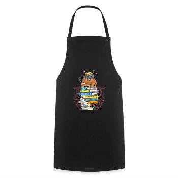 Lecture de chats - Tablier de cuisine - noir - Devant - AI Model Male 185 dark (185cm)