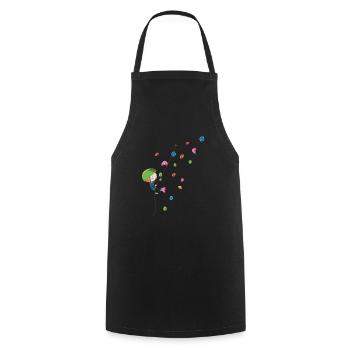 Klettern Indoor Kinder Kletterwand Bouldern - Kochschürze - Schwarz - Vorne - AI Model Male 185 dark (185cm)