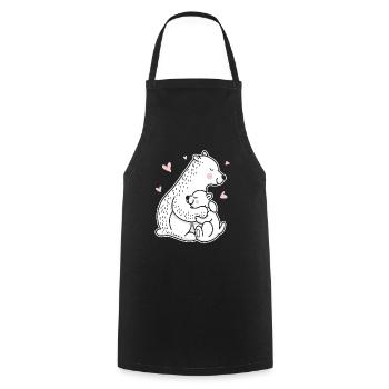 Polar Bear Having A Nap Gift product Cute Polar - Cooking Apron - black - Front - AI Model Male 185 dark (185cm)
