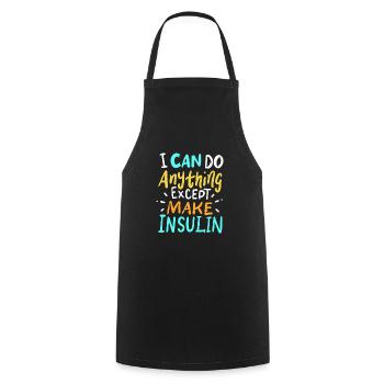 Diabetes Mellitus Diabetic Insulin Gift - Cooking Apron - black - Front - AI Model Male 185 dark (185cm)