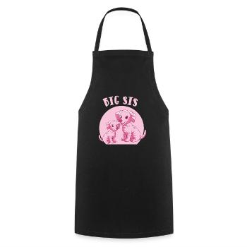 big sister dogs - Cooking Apron - black - Front - AI Model Male 185 dark (185cm)