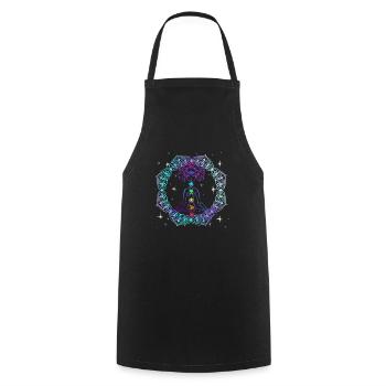 Reiki Master Spiritual Chakra healing gift - Cooking Apron - black - Front - AI Model Male 185 dark (185cm)