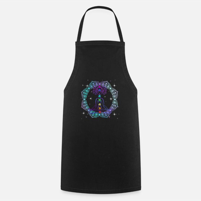 Cadeau de guérison du maître chakra spirituel Reiki - Tablier de cuisine - noir