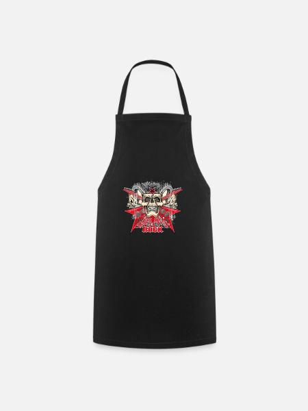Heavy Metal Totenkopf Hörner Death Metal Geschenk - Kochschürze - Schwarz
